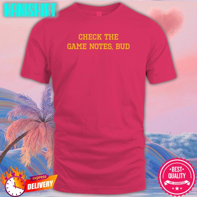 Barstool Sports Spittin' Chiclets Merch Check The Game Notes Bud Tank