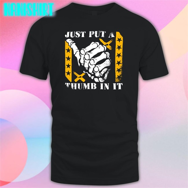 Bunkerbranding Kentucky Ballistics Merch Kentucky Ballistics Just Put A Thumb In It Halloween Tee Shirt