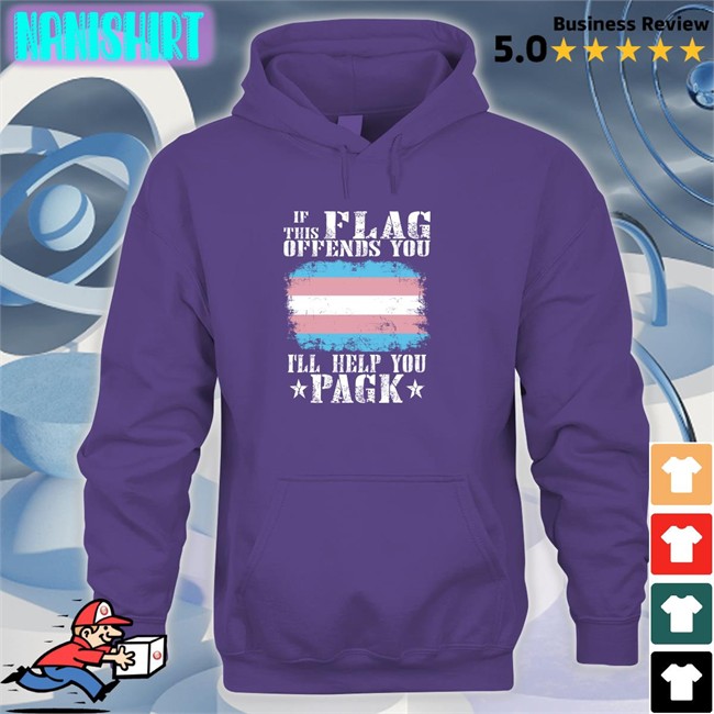 Trans If This Flag Offends You I'll Help You Pagk Shirt Vampire Catboy