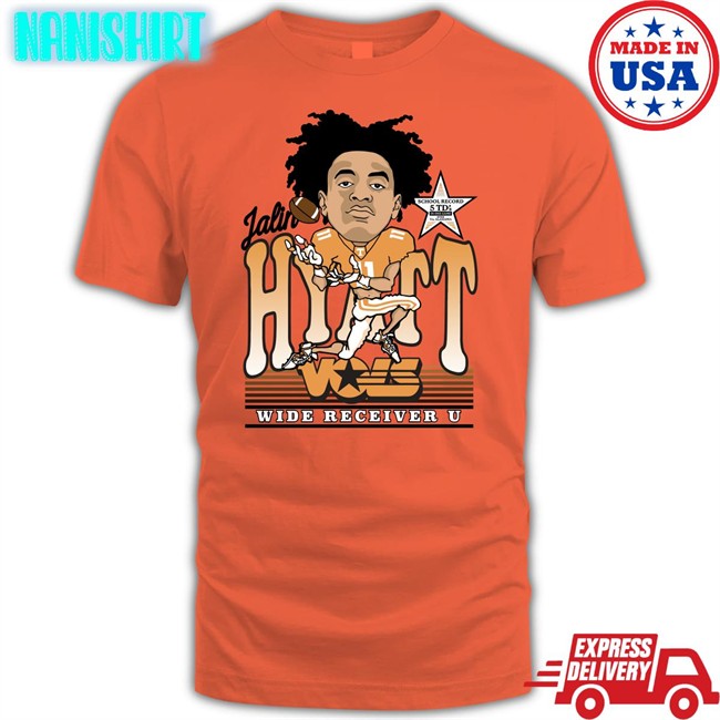 Volshop Merch Jalin Hyatt Caricature Wide Vols Receiver U Shirts School Record 5 Td's