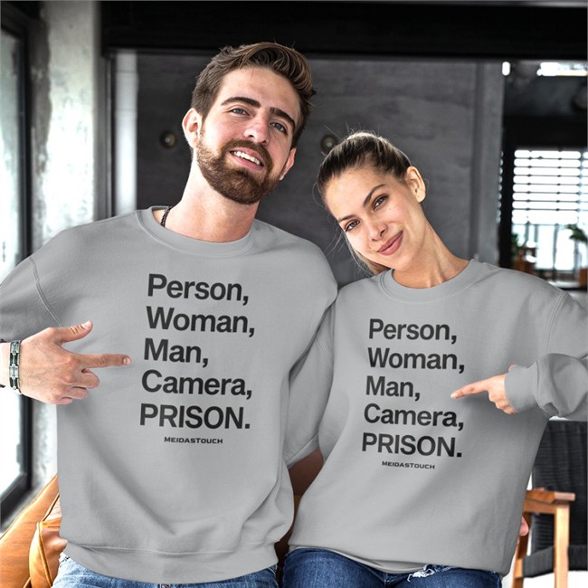 Person Woman Man Camera Prison T Shirt White