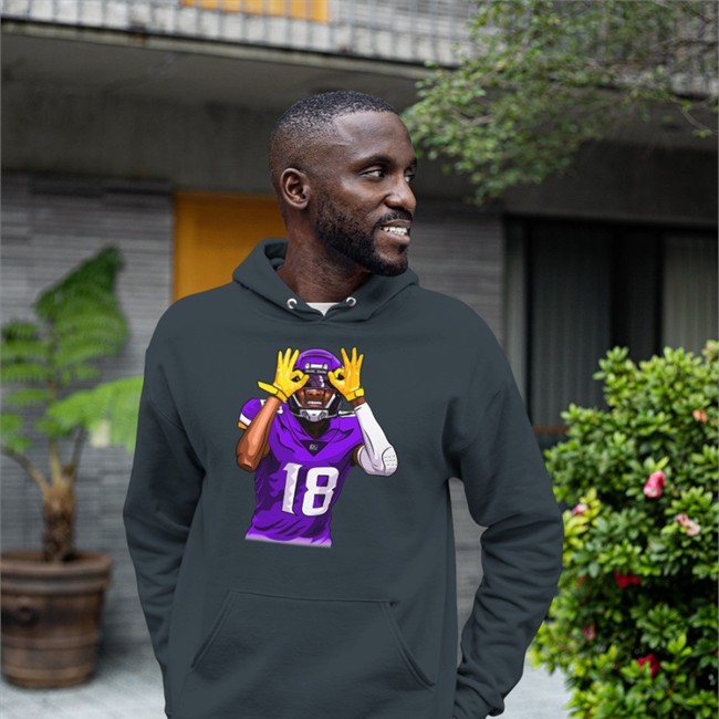 Jjets Justin Jefferson Hooded Sweatshirt Minnesota Vikings JJettas2 Oroy