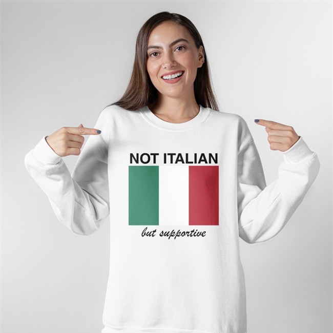 Not Italian But Supportive T Shirt White Shithead Steve Merch