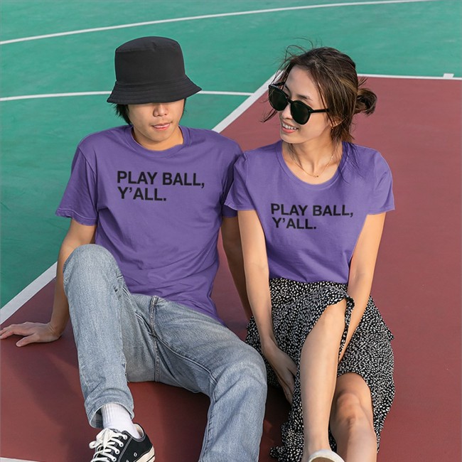 Play Ball Y'all Shirt Grey