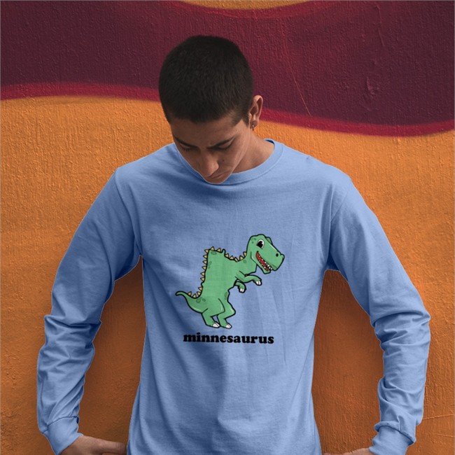 Minnesota Awesome Clothing Minnesaurus Minnesota T Shirt Blue