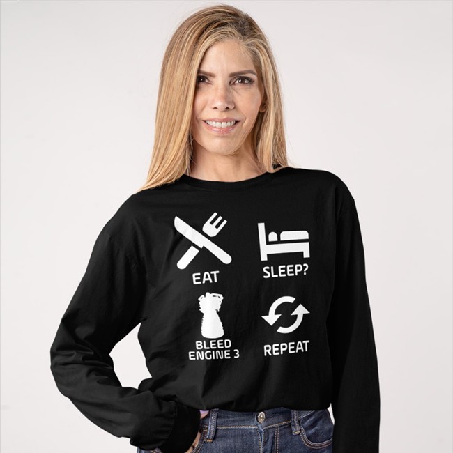 Nasa Spaceflight Merch Eat Sleep Bleed Engine 3 Repeat Shirt Kerbal Space Academy
