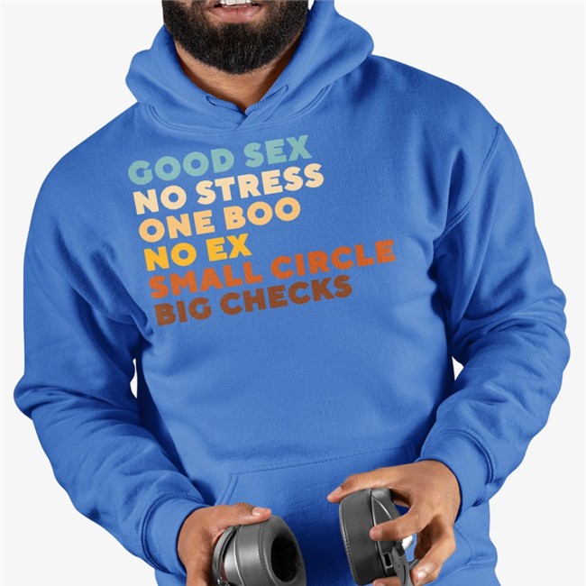 Advobarryroux Good Sex No Stress One Boo No Ex Small Circle Big Checks Shirt Uyajola99