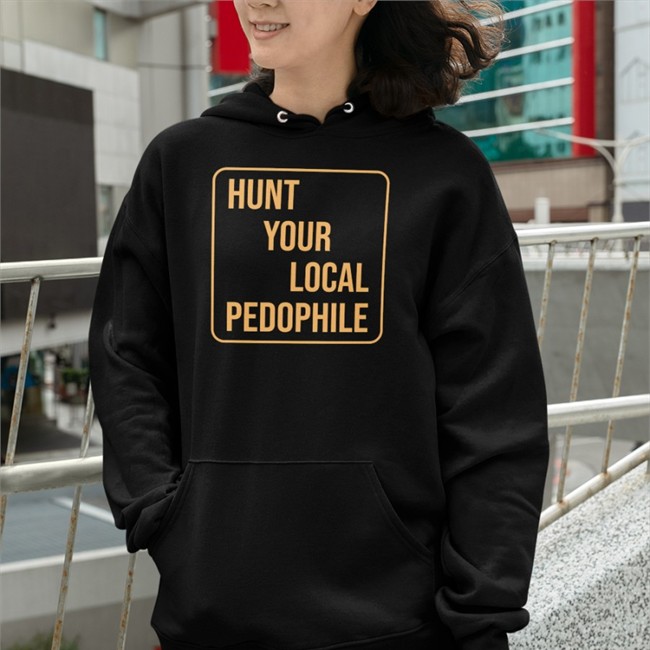 Marcus Torgerson Store Hunt Your Local Pedophile Shirts Black