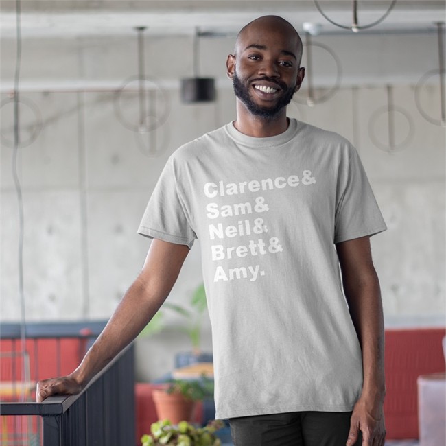 Clarence Sam Neil Brett Amy Shirts