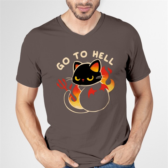Qwertee Merch Go To Hell Cat Hoodie Qwertee