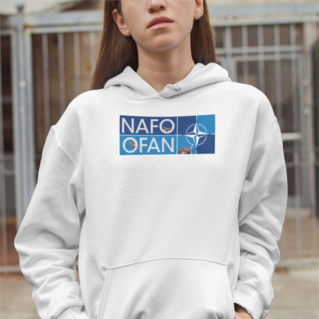 Saint Javelin Merch Fellas NAFO OFAN Insignia Adult Tee White Gabrielius Landsbergis