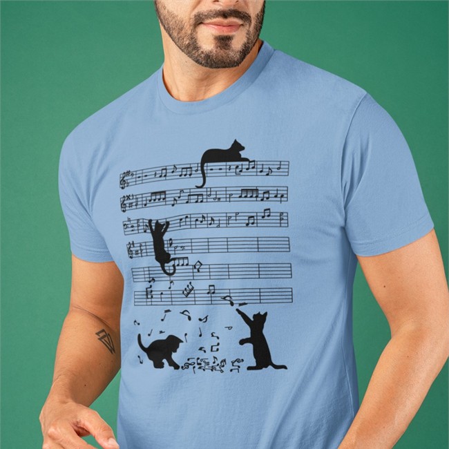 Threatening Music Notation Cute Cat Playing Music Note Clef Musician Sweatshirt Threatnotation