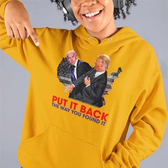 Zack Morris Put It Back The Way You Found It Trump Slap Anti Biden Hoodie