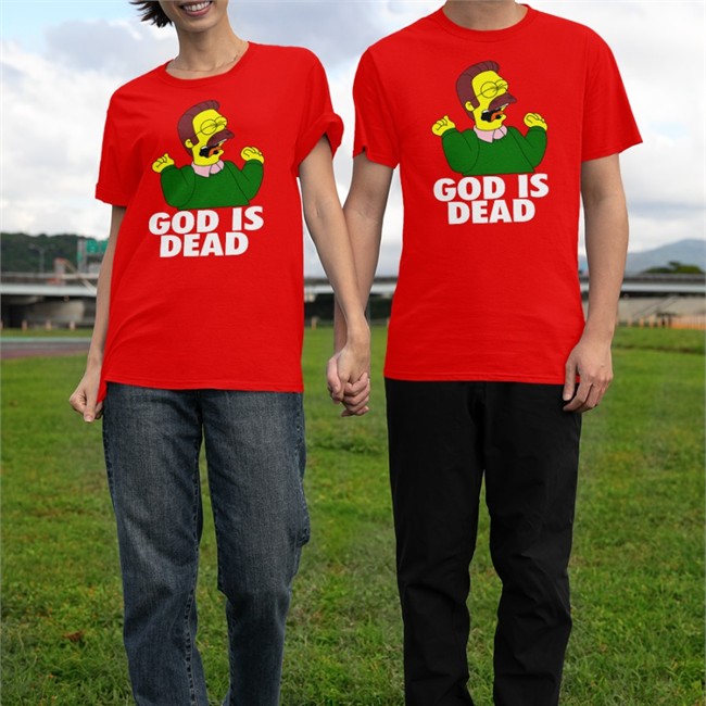 Shirts That Go Hard Ned Flanders God Is Dead Sweatshirt The Simpsons