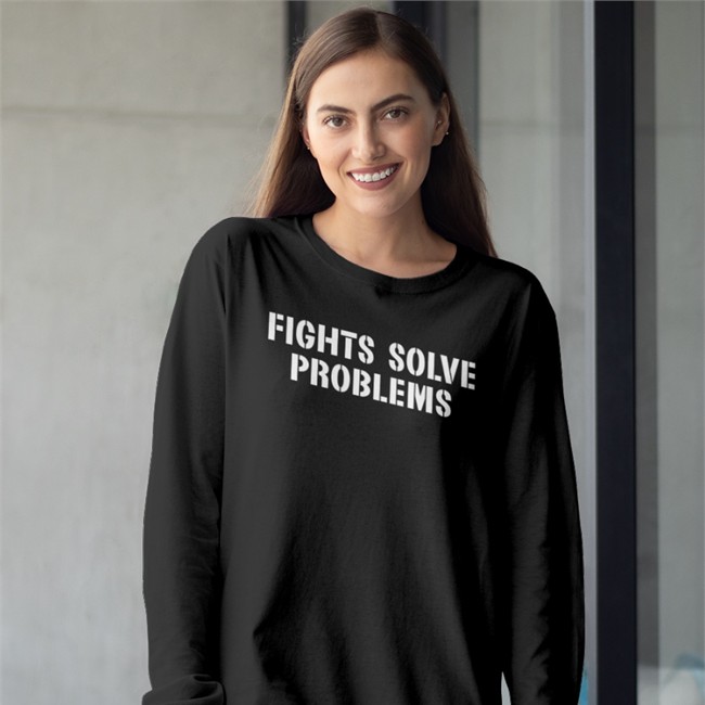 Fights Solve Problems T Shirt Black