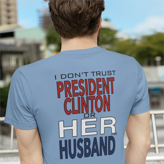Dr Timeline I Dont' Trust President Clinton Or Her Husband T Shirt Garbage Ape