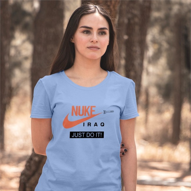 Limited Edition White Nuke Iraq Just Do It Shirt