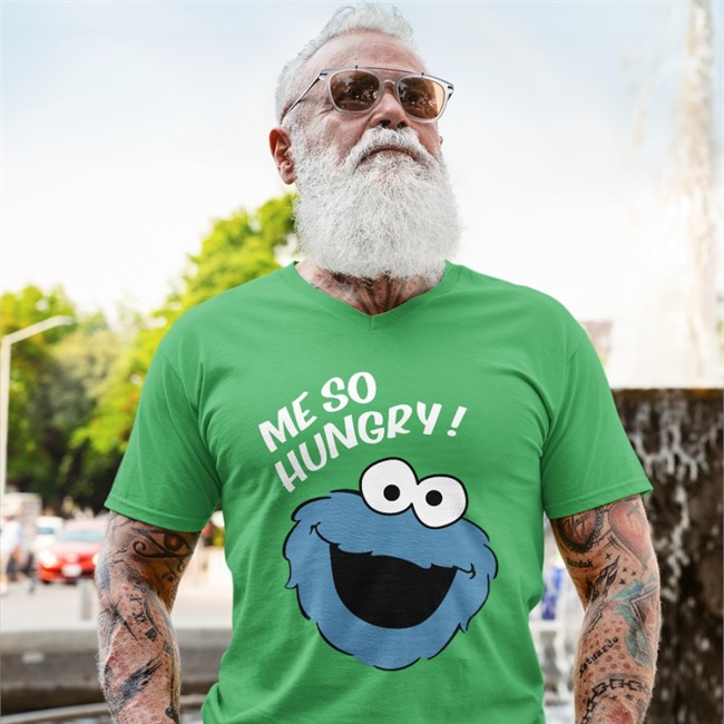 Me So Hungry Meme Cookie Monster Long Sleeve Hollow Point