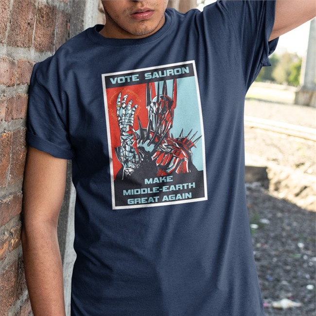 New Qwertee Merch Vote Sauron Make Middle Earth Great Again Shirt