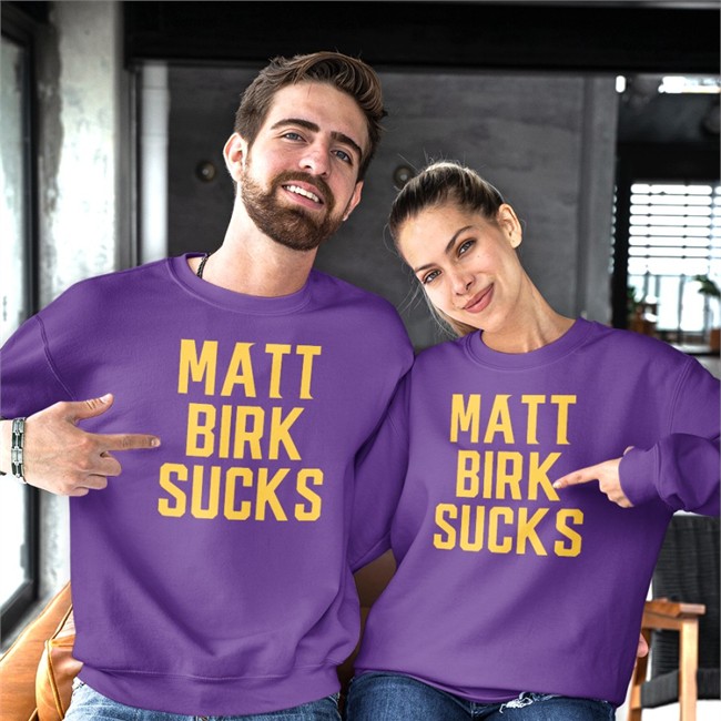 Matt Birk Sucks T Shirt Purple