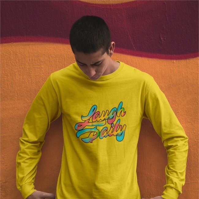 Colorful Laugh Daily Long Sleeve Shirt
