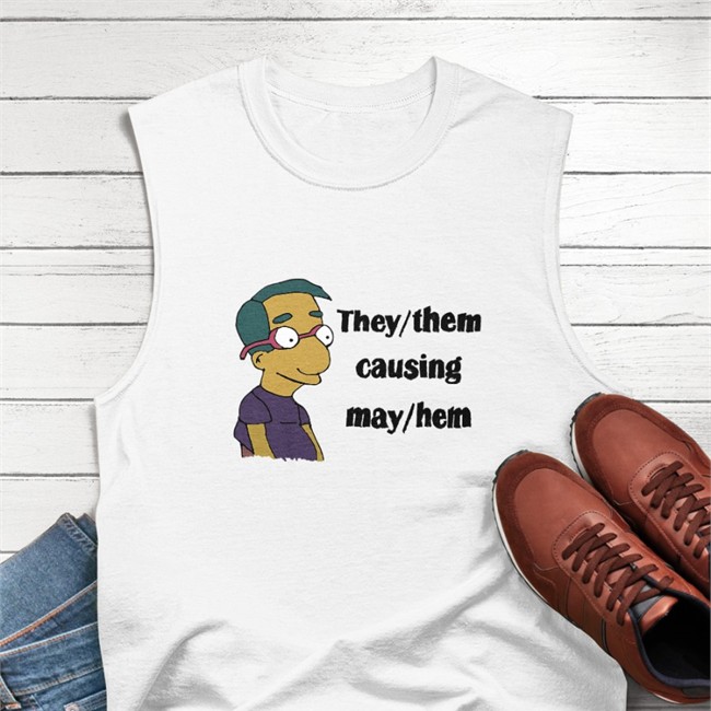 They Them Causing May Hem Shirt Milhouse Van Houten The Simpsons Good Small Horce