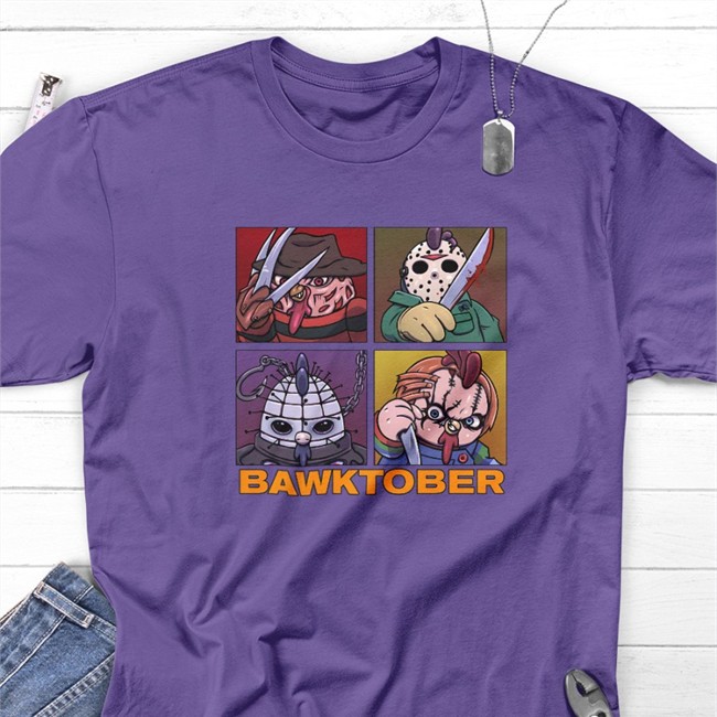 Bawkba Shop Chicken Slashers Bawktober T Shirt Bawkbasoup