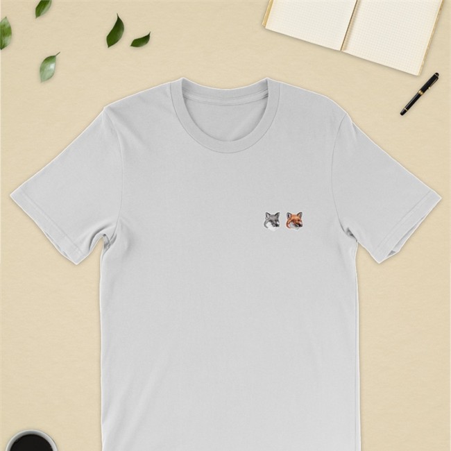 Lee Je-No Double Fox Head Patch Tee Shirt