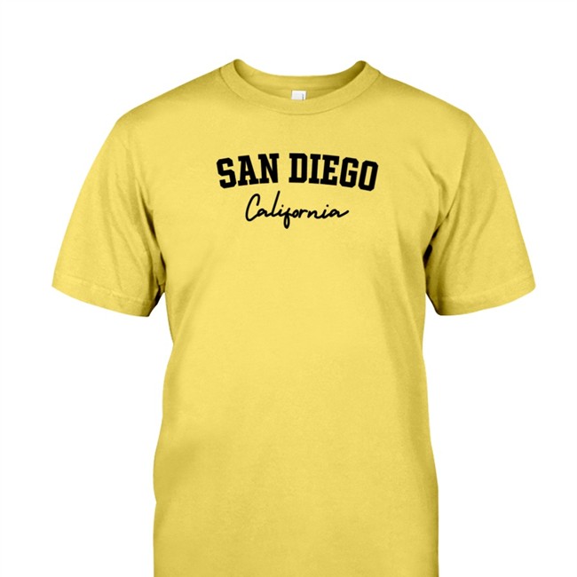San Diego California Baseball Sleeve Tee Positive Dream