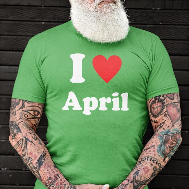 Quetee I Love April Hooded Sweatshirt