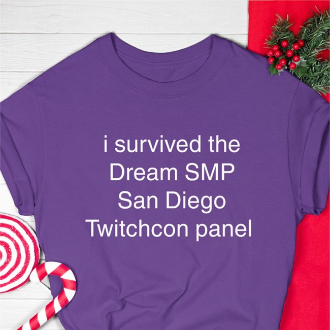 Buttercupnom I Survived The Dream Smp San Diego Twitchcon Panel T Shirt Black