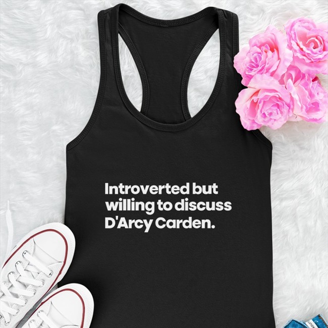 Slayluthor Introverted But Willing To Discuss D'arcy Carden Sweatshirt Black