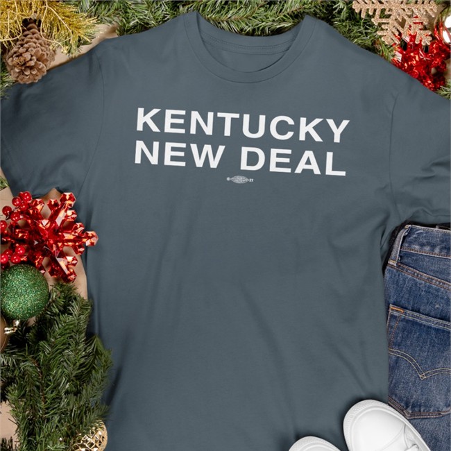 Charles Booker Kentucky New Deal Edition Limited Navy Tee