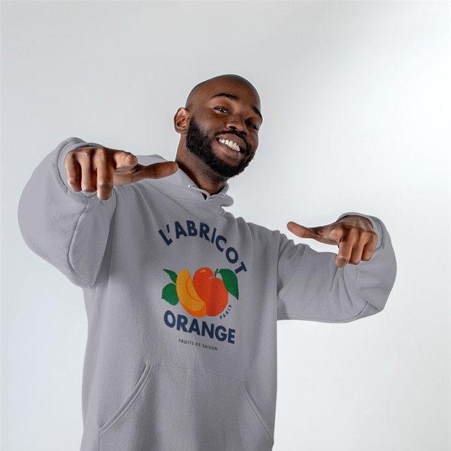 L'abricot Orange Paris Fruits De Saison Hooded Sweatshirt Hobibihoba