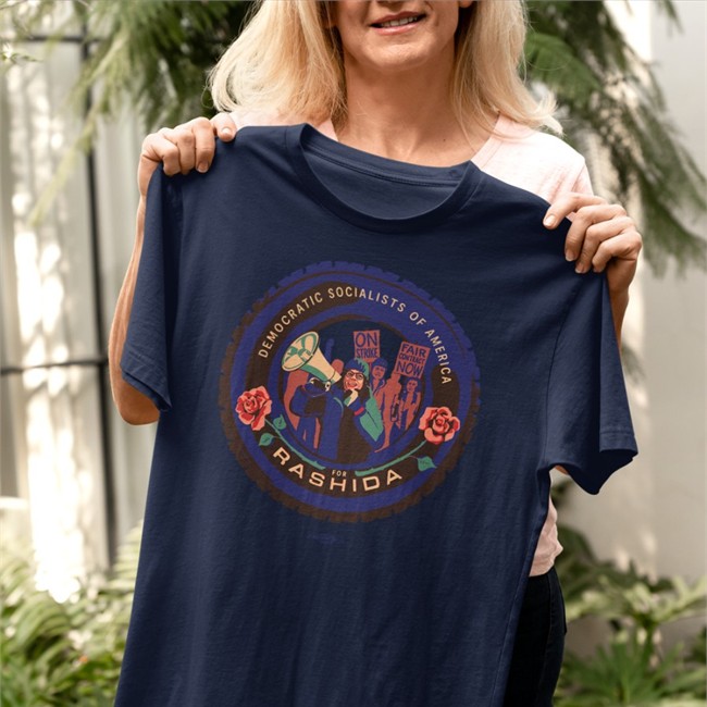 Rashida For Congress Shop Democratic Socialists Of America For Rashida DSA For Rashida T-Shirt Detroit DSA