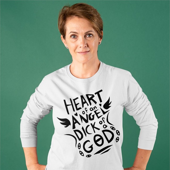 Heart Of An Angel Dick Of A God Hoodie