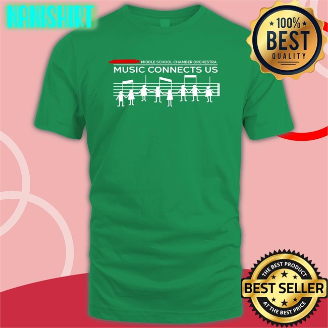 Threatening Music Notation Music Connects Us Original Unisex Tee Black ThreatNotation