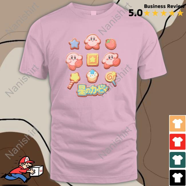 Boxlunch Merch Nintendo Kirby Cookie Icons Tee Shirt