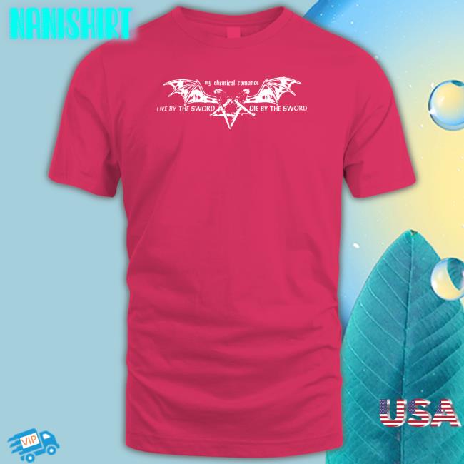 Pentagram Wings Live By The Sword Die By The Sword Shirts My Chemical Romance Merch